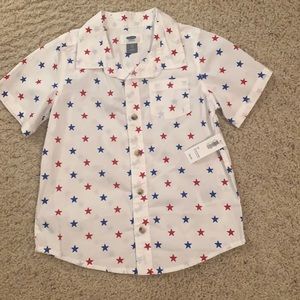 NWT button down shirt, boys, size 5T